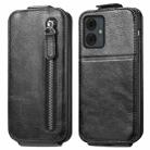 For Motorola Moto G14 4G Zipper Wallet Vertical Flip Leather Phone Case(Black) - 1
