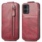 For Motorola Moto G14 4G Zipper Wallet Vertical Flip Leather Phone Case(Red) - 1