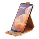 For Motorola Moto G85 Zipper Wallet Vertical Flip Leather Phone Case(Brown) - 3