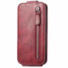 For Motorola Edge 2024 Zipper Wallet Vertical Flip Leather Phone Case(Red) - 2