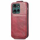 For Motorola Edge 2024 Zipper Wallet Vertical Flip Leather Phone Case(Red) - 3