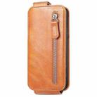 For Motorola Edge 2024 Zipper Wallet Vertical Flip Leather Phone Case(Brown) - 2