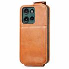 For Motorola Edge 2024 Zipper Wallet Vertical Flip Leather Phone Case(Brown) - 3