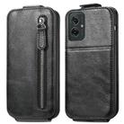 For Motorola Moto G55 Zipper Wallet Vertical Flip Leather Phone Case(Black) - 2