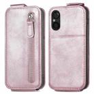 For Sony Xperia 5 V Zipper Wallet Vertical Flip Leather Phone Case(Pink) - 1
