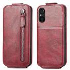 For Sony Xperia 5 V Zipper Wallet Vertical Flip Leather Phone Case(Red) - 1