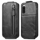For Sony Xperia 10 V Zipper Wallet Vertical Flip Leather Phone Case(Black) - 1