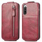 For Sony Xperia 10 IV Zipper Wallet Vertical Flip Leather Phone Case(Red) - 1