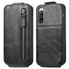 For Sony Xperia 10 IV Zipper Wallet Vertical Flip Leather Phone Case(Black) - 1
