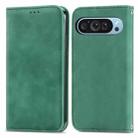 For Google Pixel 9 Pro XL Retro Skin Feel Magnetic Flip Leather Phone Case(Green) - 1