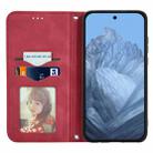 For Google Pixel 9 Pro XL Retro Skin Feel Magnetic Flip Leather Phone Case(Red) - 3