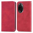 For Honor 100 Pro Retro Skin Feel Magnetic Flip Leather Phone Case(Red) - 1