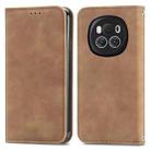 For Honor Magic6 Retro Skin Feel Magnetic Flip Leather Phone Case(Brown) - 1