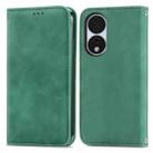 For Honor X7b Retro Skin Feel Magnetic Flip Leather Phone Case(Green) - 1