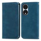 For Honor X7b Retro Skin Feel Magnetic Flip Leather Phone Case(Blue) - 1