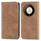 For Honor X9b Retro Skin Feel Magnetic Flip Leather Phone Case(Brown) - 1