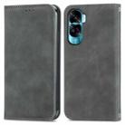 For Honor X50i Retro Skin Feel Magnetic Flip Leather Phone Case(Grey) - 1