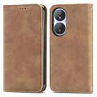 For Honor Play 50 Plus Retro Skin Feel Magnetic Flip Leather Phone Case(Brown) - 1