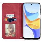 For Honor Play 50 Plus Retro Skin Feel Magnetic Flip Leather Phone Case(Red) - 3