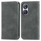 For Honor Play 50 Plus Retro Skin Feel Magnetic Flip Leather Phone Case(Grey) - 1