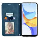 For Honor Play 50 Plus Retro Skin Feel Magnetic Flip Leather Phone Case(Blue) - 3