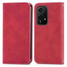 For Honor 200 Lite Global Retro Skin Feel Magnetic Flip Leather Phone Case(Red) - 1