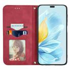 For Honor 200 Lite Global Retro Skin Feel Magnetic Flip Leather Phone Case(Red) - 3