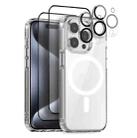 For iPhone 15 Pro Max NORTHJO 5 in 1 Magsafe Clear Phone Case with 2pcs Screen Film + 2pcs Rear Lens Film - 1