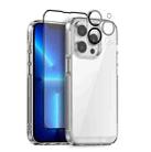 For iPhone 13 Pro NORTHJO 3 in 1 Clear Phone Case with Screen Film + Rear Lens Film - 1