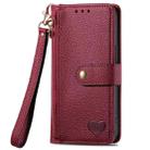 For Honor 200 Lite Global Love Zipper Lanyard Leather Phone Case(Red) - 2