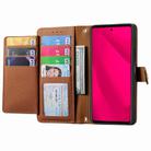 For Honor 400 Lite Love Zipper Lanyard Leather Phone Case(Brown) - 3