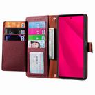 For Honor 400 Lite Love Zipper Lanyard Leather Phone Case(Red) - 3