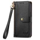 For Motorola Moto G Play 2024 Love Zipper Lanyard Leather Phone Case(Black) - 2