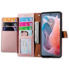 For Motorola Moto G Play 2024 Love Zipper Lanyard Leather Phone Case(Pink) - 3