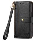 For Motorola Moto G Power 5G 2024 Love Zipper Lanyard Leather Phone Case(Black) - 2