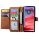 For Motorola Moto G75 5G Love Zipper Lanyard Leather Phone Case(Brown) - 3