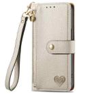 For Motorola Moto G75 5G Love Zipper Lanyard Leather Phone Case(Gray) - 2