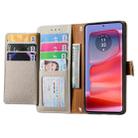For Motorola Moto G75 5G Love Zipper Lanyard Leather Phone Case(Gray) - 3