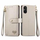 For Sony Xperia 5 V Love Zipper Lanyard Leather Phone Case(Gray) - 1