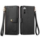 For Sony Xperia 10 IV Love Zipper Lanyard Leather Phone Case(Black) - 1