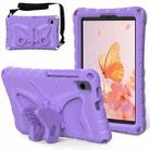 For Samsung Galaxy Tab A 8.0 T290 2019 Butterfly Bracket EVA Shockproof Tablet Case(Light Purple) - 1