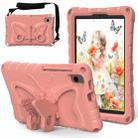For Samsung Galaxy Tab A7 Lite T220 Butterfly Bracket EVA Shockproof Tablet Case(Pink Orange) - 1