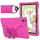 For Samsung Galaxy Tab A9+ X210/X216 Butterfly Bracket EVA Shockproof Tablet Case(Rose Red) - 1