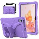 For Samsung Galaxy Tab S6 Lite 10.4 P610 Butterfly Bracket EVA Shockproof Tablet Case(Light Purple) - 1