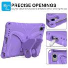 For Samsung Galaxy Tab S6 Lite 10.4 P610 Butterfly Bracket EVA Shockproof Tablet Case(Light Purple) - 2