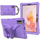 For Samsung Galaxy Tab S8 11 X700N Butterfly Bracket EVA Shockproof Tablet Case(Light Purple) - 1