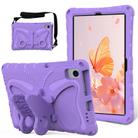 For Samsung Galaxy Tab A7 T500 10.4 Butterfly Bracket EVA Shockproof Tablet Case(Light Purple) - 1