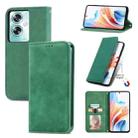 For OPPO A79  5G Retro Skin Feel Magnetic Flip Leather Phone Case(Green) - 1