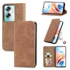 For OPPO A79  5G Retro Skin Feel Magnetic Flip Leather Phone Case(Brown) - 1