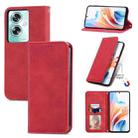 For OPPO A79  5G Retro Skin Feel Magnetic Flip Leather Phone Case(Red) - 1